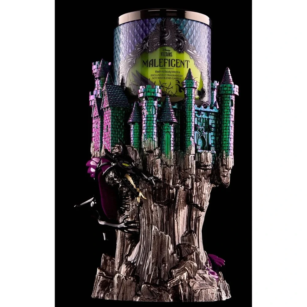 Bath & Body Works Maleficent Dragon Castle Disney Villains‎  Candle Holder NEW